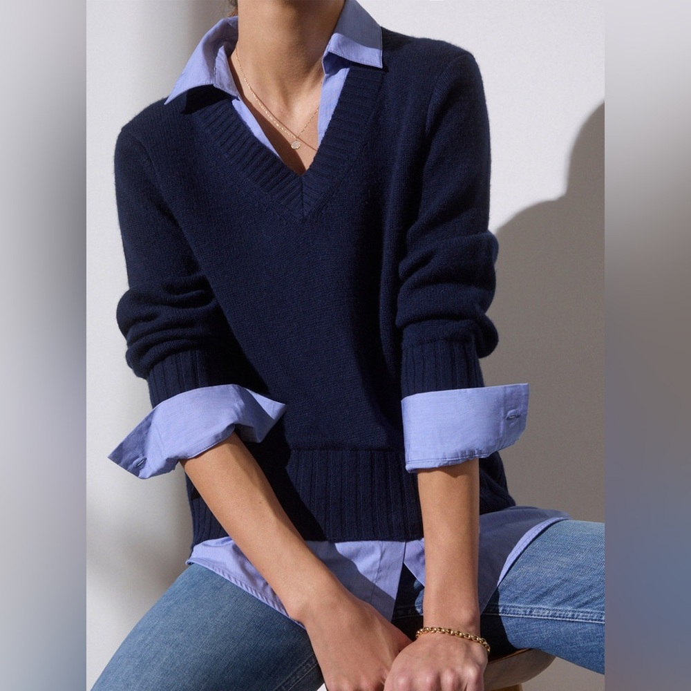 Brochu Walker The Arden Looker in Navy with Oxford